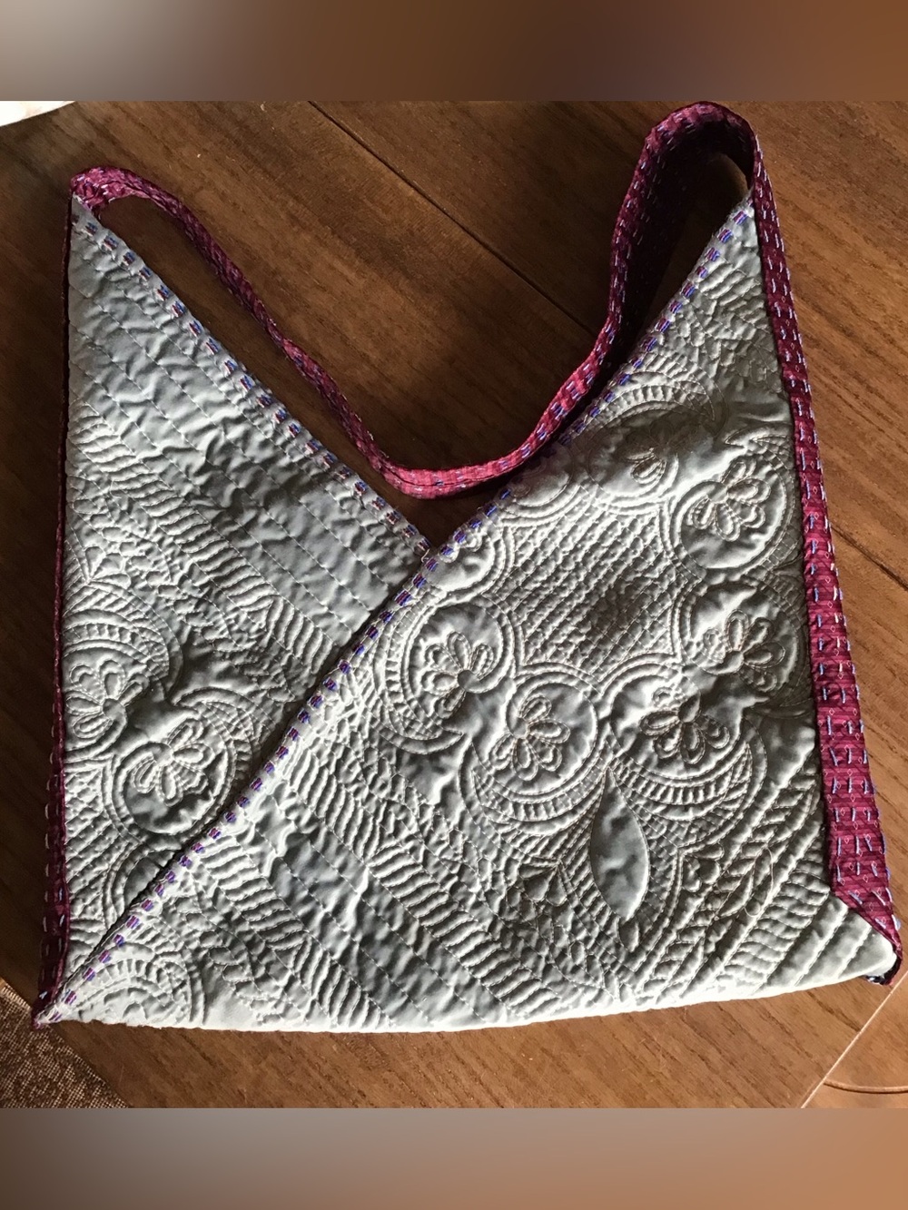 Handmade Boho Satin Crossbody Shoulder Bag